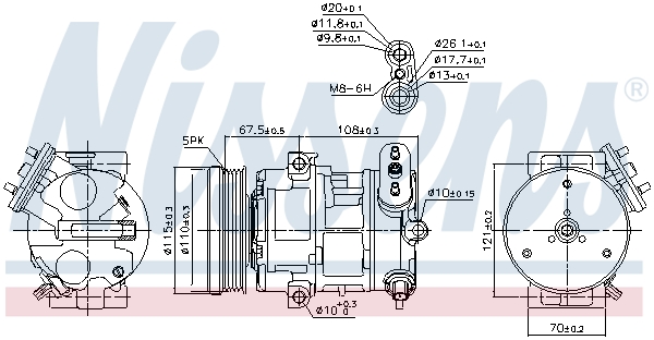 Nissens Airco compressor 89100