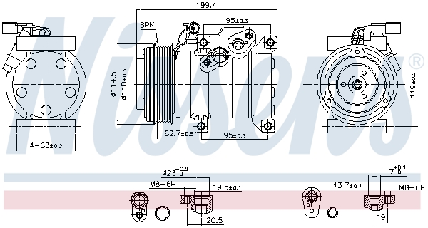 Nissens Compressor, airconditioning 891006