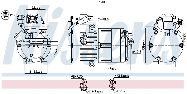 Airco compressor Nissens 891022