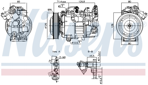 Nissens Airco compressor 891043