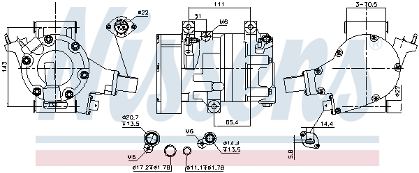 Nissens Airco compressor 891065
