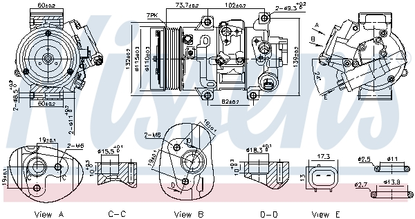 Airco compressor Nissens 891069