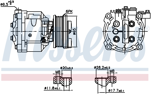 Airco compressor Nissens 891078