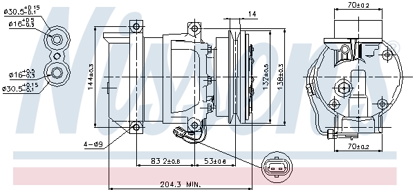 Nissens Airco compressor 89108