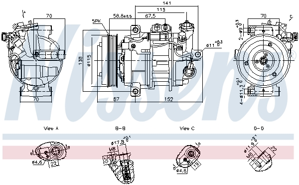 Nissens Compressor, airconditioning 891108