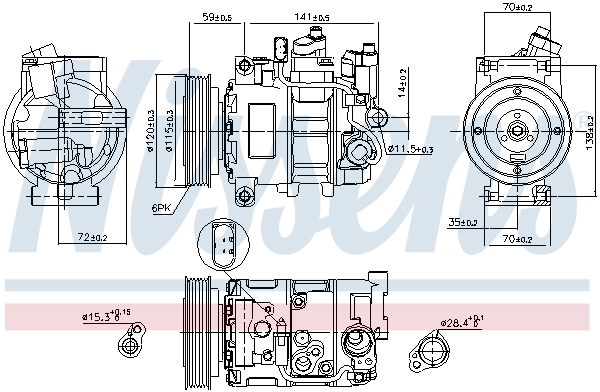 Nissens Airco compressor 89111