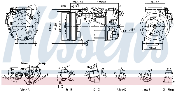 Nissens Compressor, airconditioning 891141