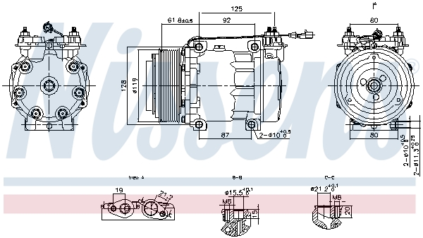 Nissens Compressor, airconditioning 891146