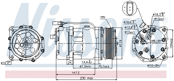 Nissens Airco compressor 89117