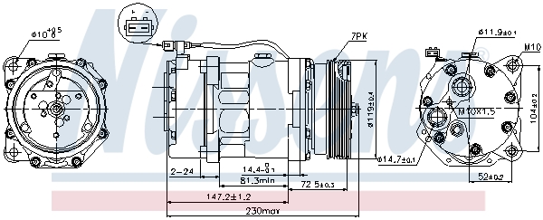 Nissens Airco compressor 89118