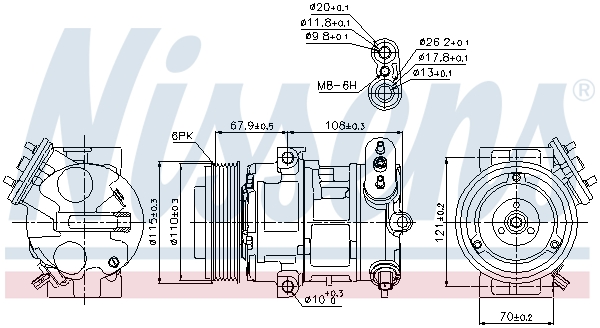 Nissens Airco compressor 89126