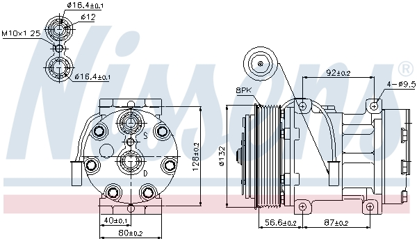 Nissens Airco compressor 89140