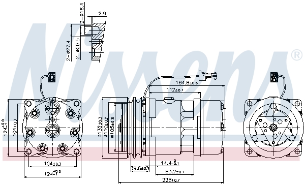Nissens Airco compressor 89141