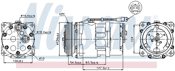 Nissens Airco compressor 89145