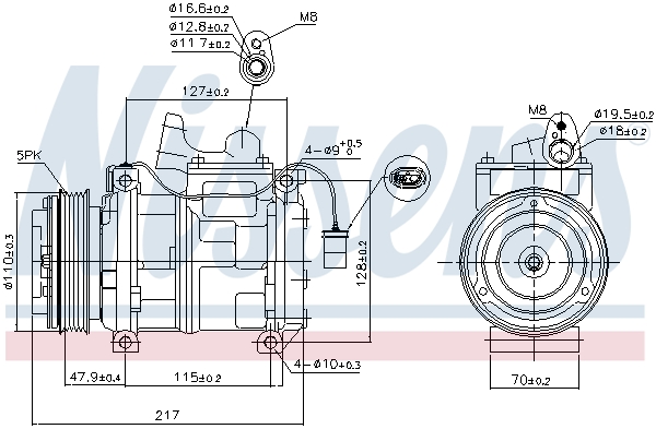 Nissens Airco compressor 89147