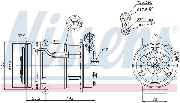 Nissens Airco compressor 89157