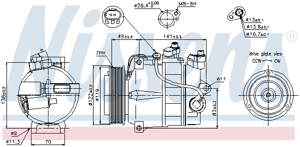 Nissens Airco compressor 89200