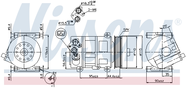 Nissens Airco compressor 89202