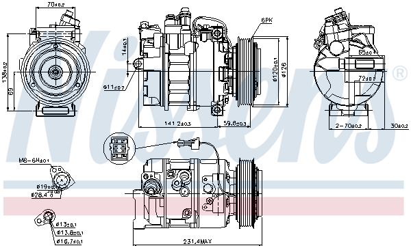 Nissens Airco compressor 89208