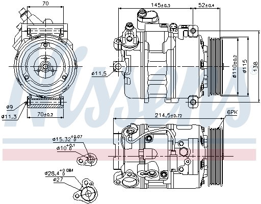 Nissens Airco compressor 89214