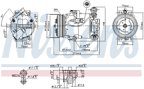 Nissens Airco compressor 89215