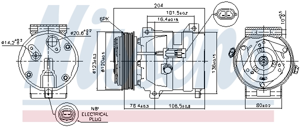 Nissens Airco compressor 89217