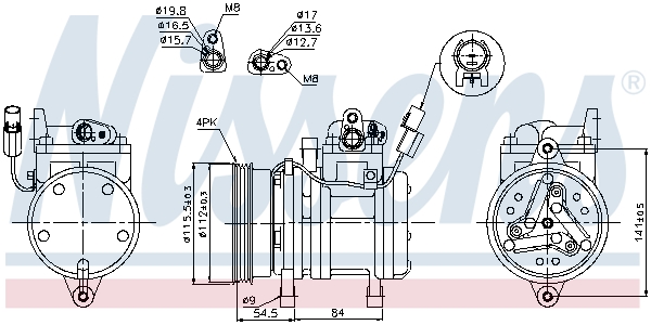 Nissens Airco compressor 89255