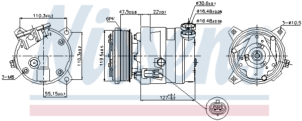 Nissens Airco compressor 89257