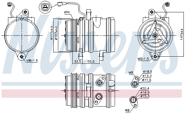 Nissens Airco compressor 89275