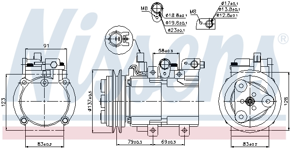 Nissens Airco compressor 89282