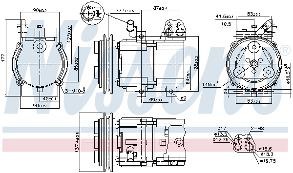 Nissens Airco compressor 89283