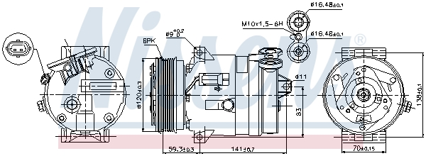 Nissens Airco compressor 89284