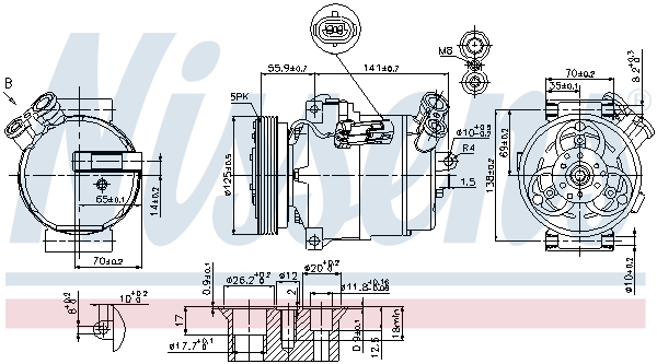 Nissens Airco compressor 89308