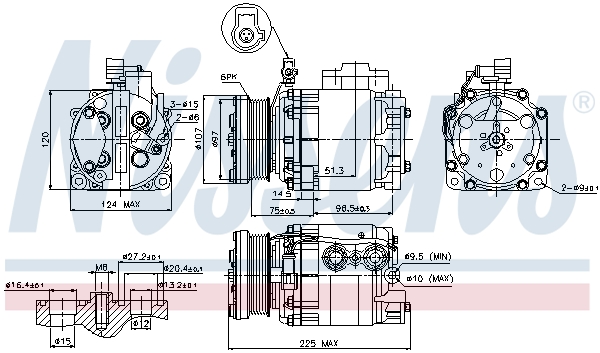 Nissens Airco compressor 89354