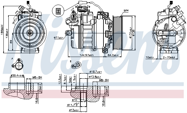 Nissens Airco compressor 89371