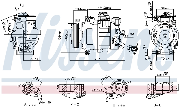 Nissens Airco compressor 89415