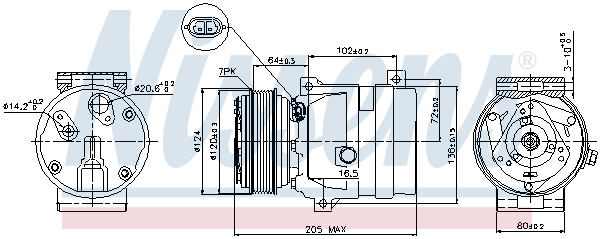 Nissens Airco compressor 89435