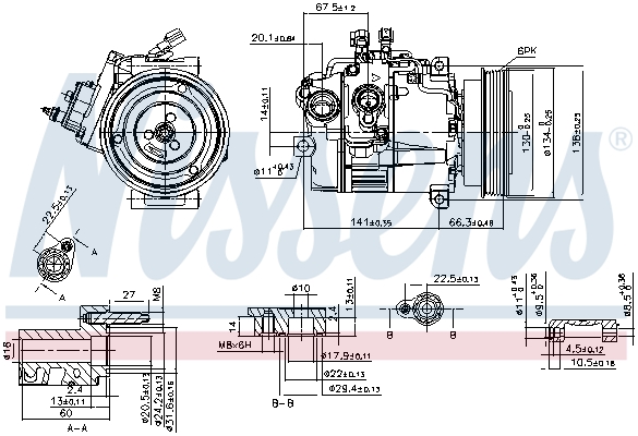 Nissens Airco compressor 89462