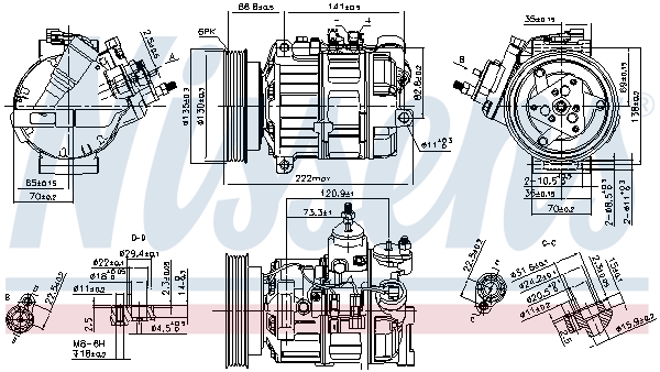 Nissens Airco compressor 89463