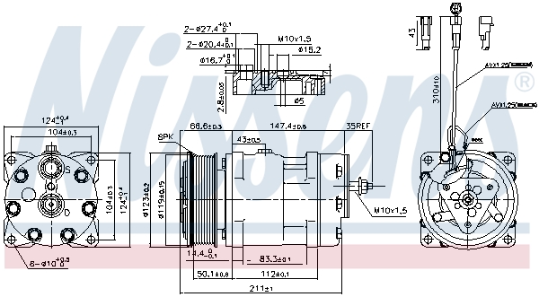 Nissens Airco compressor 89470