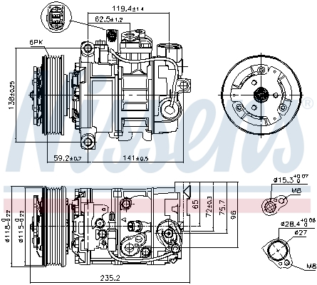 Nissens Airco compressor 89529