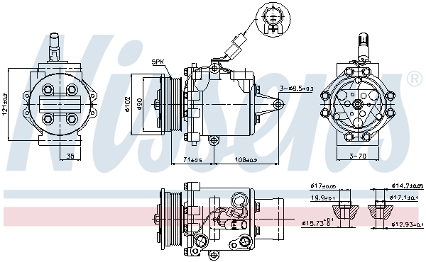 Nissens Airco compressor 89591