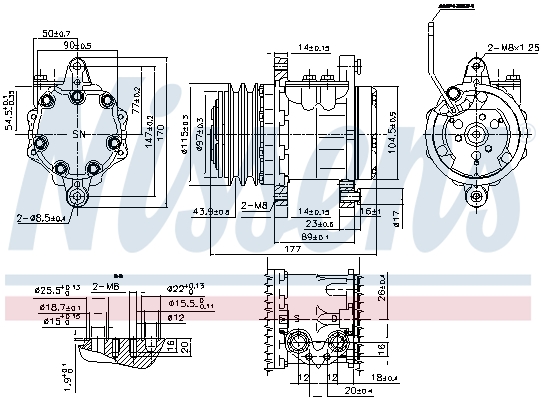 Nissens Airco compressor 89691