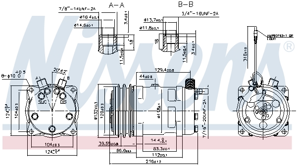 Nissens Airco compressor 89869