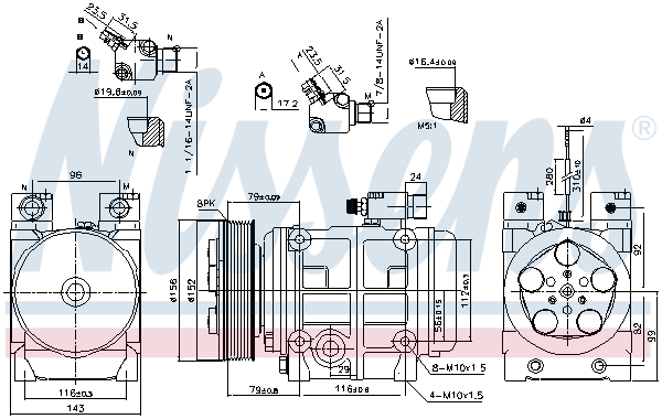 Nissens Airco compressor 899925