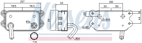 Nissens Oliekoeler motorolie 90580