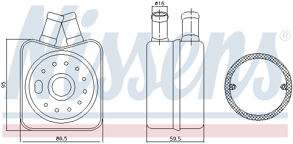 Nissens Oliekoeler motorolie 90608