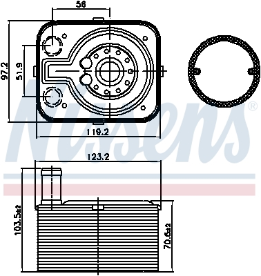 Nissens Oliekoeler motorolie 90655