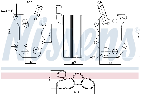 Nissens Oliekoeler motorolie 90660