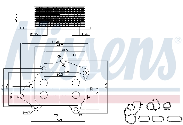 Nissens Oliekoeler motorolie 90670